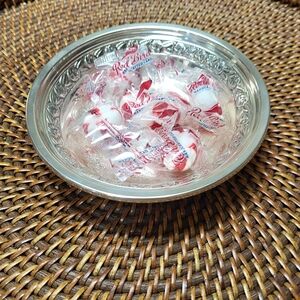 VTG Reed & Barton 1304 Silverplate Bon Bon Candy Dish Bowl Rose Scroll Polished
